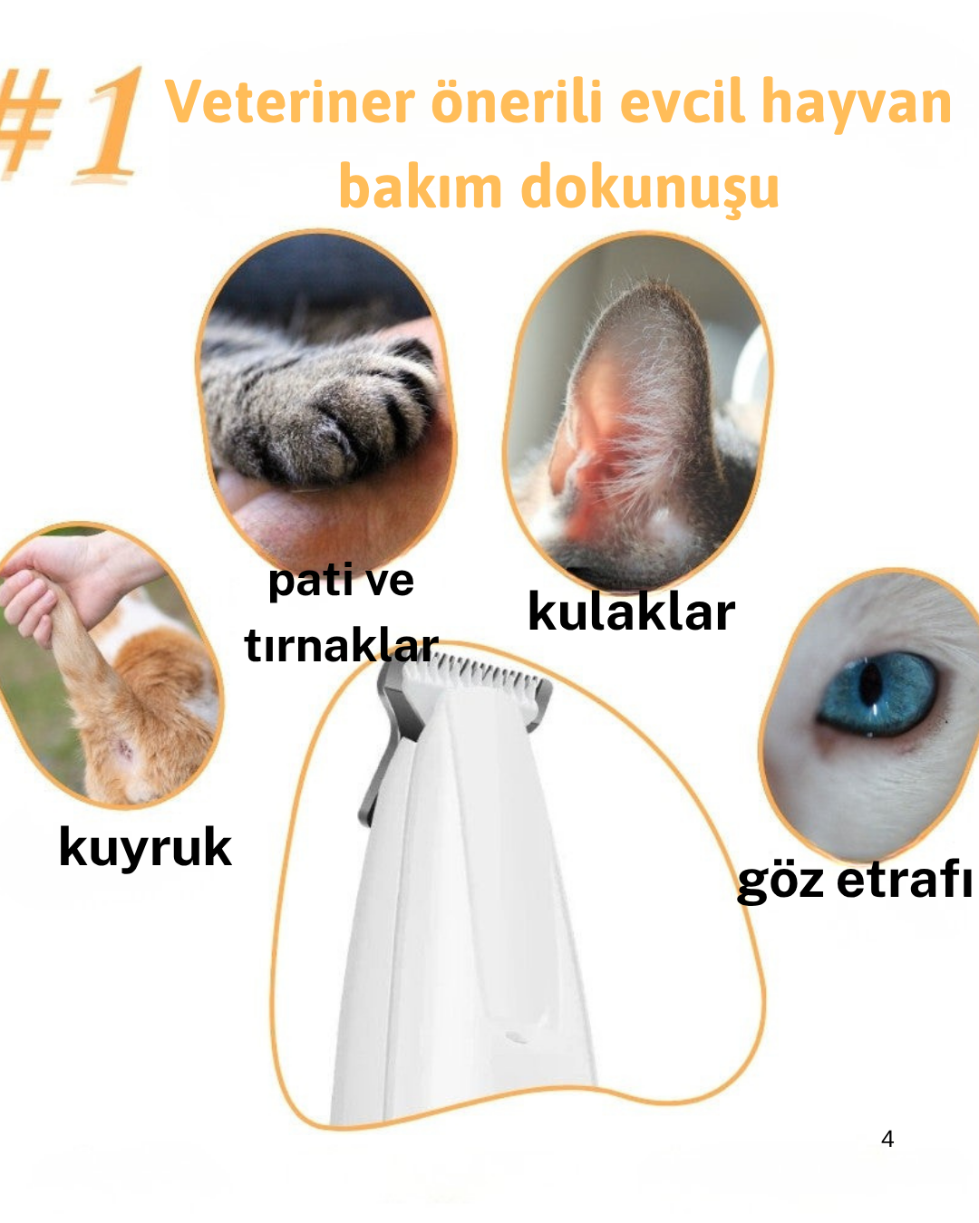 Evcil hayvan bakım traş makinesi