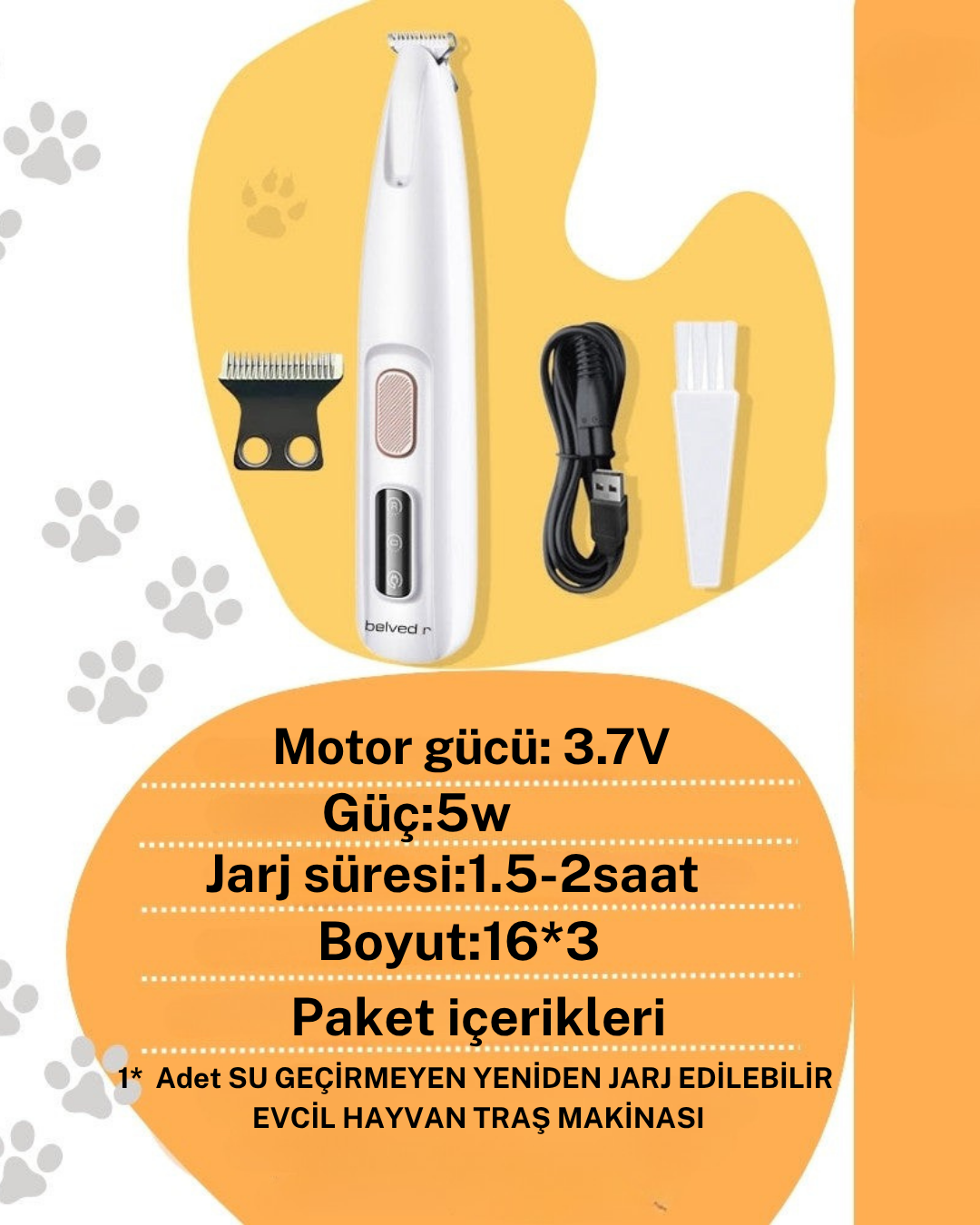 Evcil hayvan bakım traş makinesi